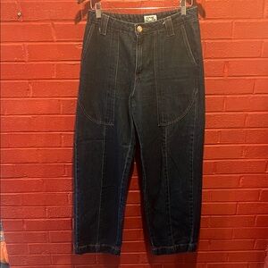 Dark Blue Wide Leg Jeans